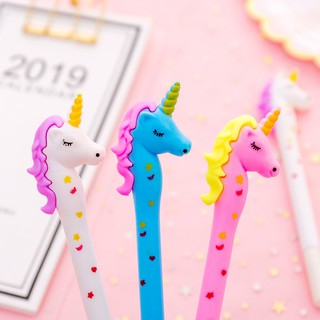 1PC Girl Heart Creative Star Spot Unicorn Gel Pen Student Writing Office Pen