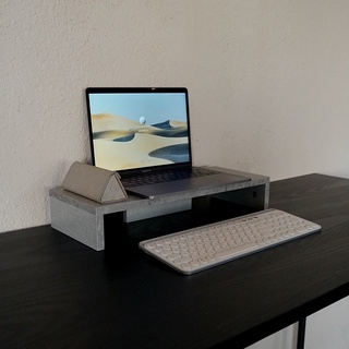 Inhome Furniture ชั้นวางจอคอม Laptop Stand W50xD20xH8.5 รุ่น MS5000-D แท่นวางจอคอม Computer Stand Monitor Riser