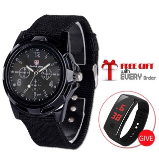 【พร้อมนาฬิกา LED ฟรี】นาฬิกาข้อมือผู้ชาย Watch Men Sport Analog นาฬิกาข้อมือ ธุรกิจ นาฬิกาข้อมือผู้ชายนาฬิกาผู้ชาย