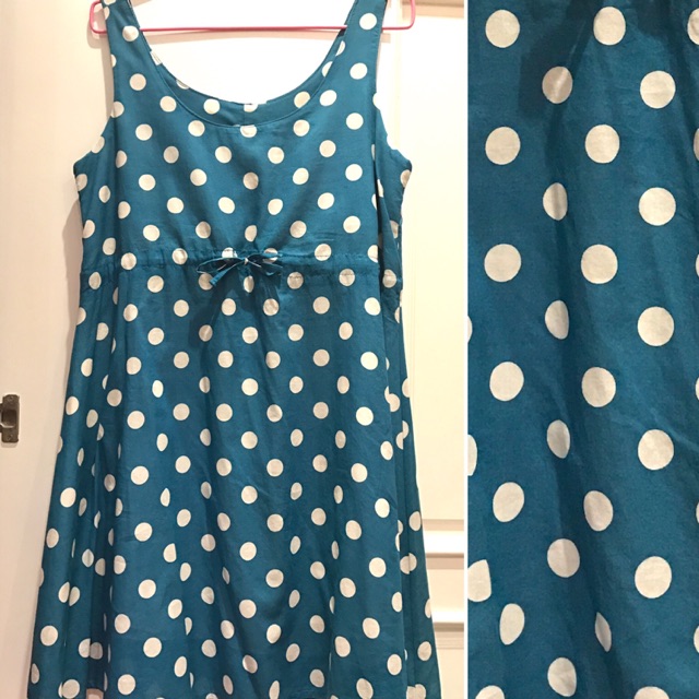 Blue polka dot Dress