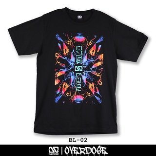 Overdose T-shirt เสื้อยืดคอกลม สีดำ รหัส BL-02(โอเวอโดส)