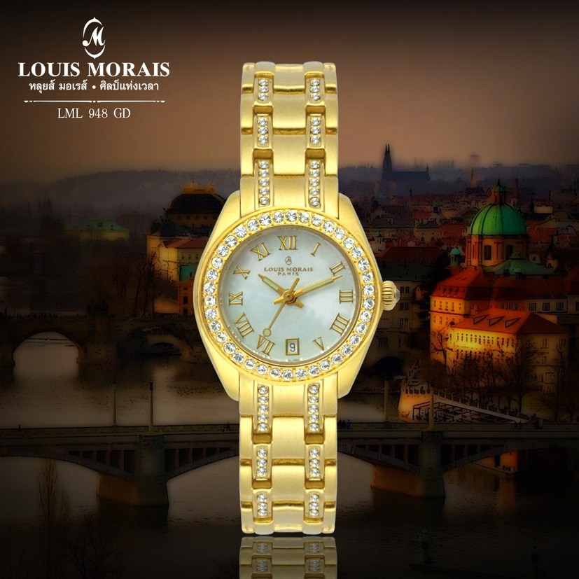 Louis Morais LML 948 GD นาฬิกาข้อมือ หลุยส์มอเรส์