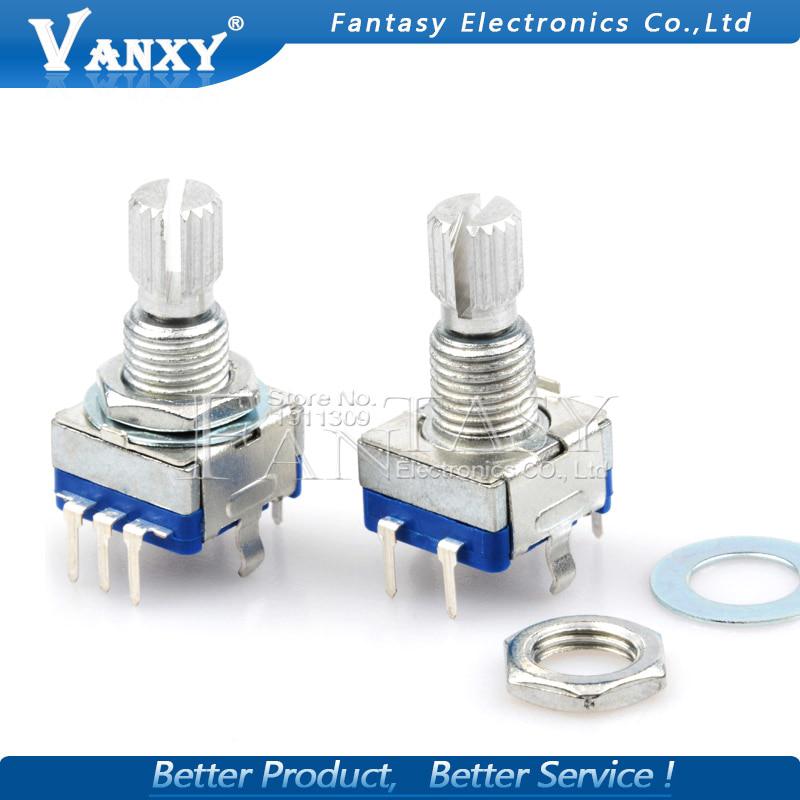 5 ชิ้น 15 มม. อุปกรณ์สวิตช์หมุน encoder coding/ec 11/สวิตช์ดิจิตอลพร้อม 5 ขา