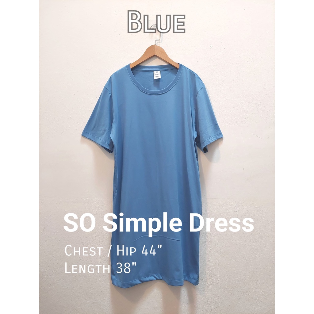 Cotton Dress สีฟ้า Collection : Colorful Week อก/สะโพก 44" ยาว 38" เดรสผ้าคอตตอนสวมใส่สบาย สำหรับสาว