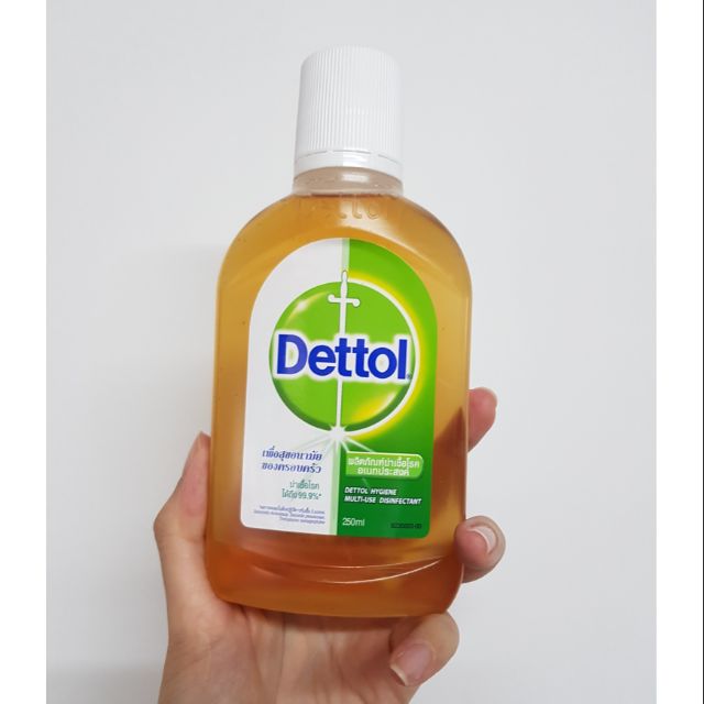 Dettol (รุ่นไม่มีมงกุฎ) น้ำยาฆ่าเชื้อโรค แบคทีเรีย และเชื้อไวรัส ขนาด 250 Ml.