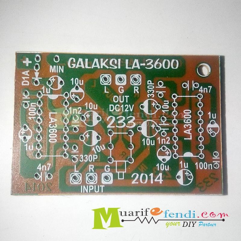 PCB Galaxy IC dual LA3600 Triple bass booster 233