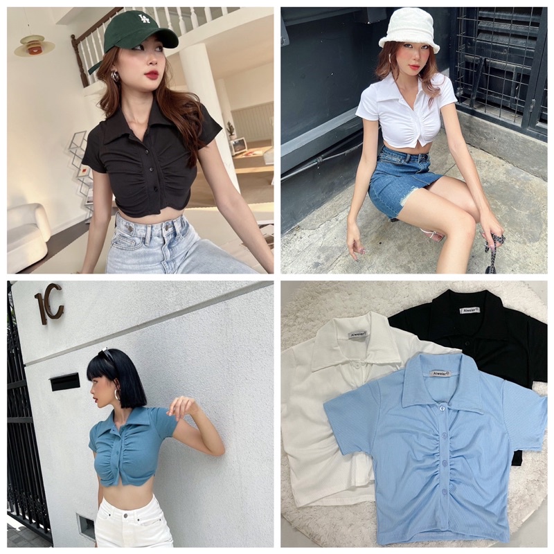 เสื้อยืด Crt คอเว้า*