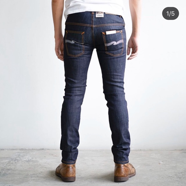 Nudie Jeans Thin Finn Dry Ecru Embo