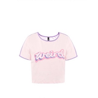 weird crop top เสื้อครอปสกรีนลาย