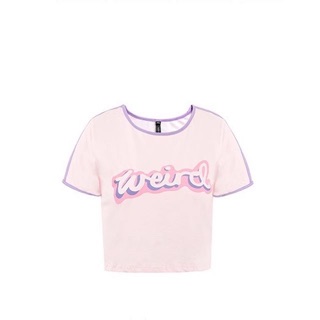 weird crop top เสื้อครอปสกรีนลาย