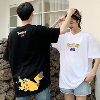 เสื้อยืดโอเวอร์ไซส์ ลายปิกาจู