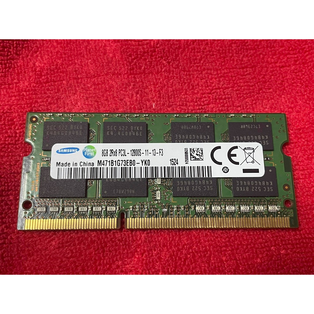 DELL Memory Cert. SO-DIMM SAMSUNG 8GB 2Rx8 PC3L 12800S 11-13-F3 M471B1G73EB0-YK0 Week 1524
