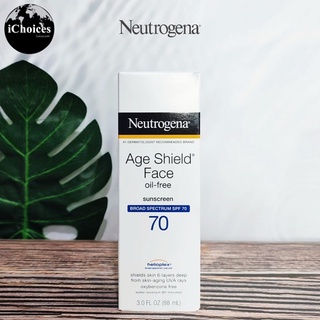 [Neutrogena] Age Shield Face Oil-Free Sunscreen SPF 70, 88 ml นูโทรจีนา โลชั่นกันแดด สำหรับผิวหน้า