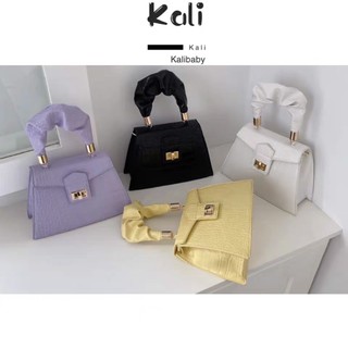 กระเป๋าหนังสีม่วง ซับใน สินค้านำเข้า
