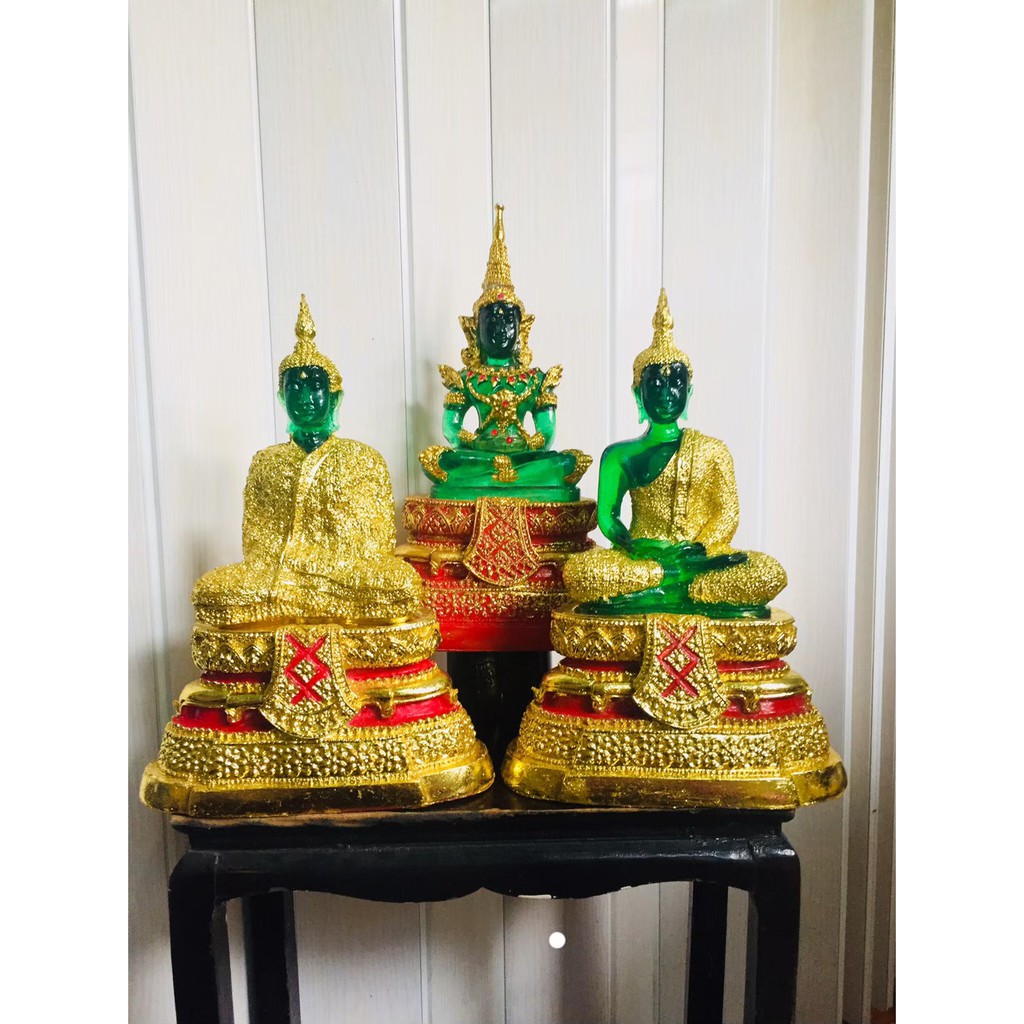 พระแก้ว3 ฤดูขนาดหน้าตัก5นิ้ว ร้อน ฝน หนาว ฐานกลมปิดทองสวยงาม