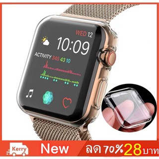 เคสสำหรับ Apple Watch SE ขนาด 38 มม. 40 มม. 42 มม. 44 มม. ซิลิโคนอ่อนนุ่มหุ้มใสสำหรับ iWatchSeries 6/5/4/3/2/1