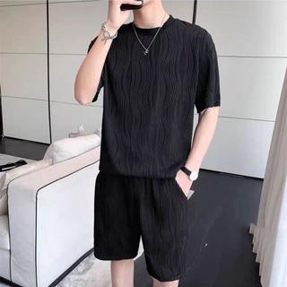 Summer light luxury business casual slim knit short-sleeved polo shirt male Britishtrend brand slim lapel solid color T-