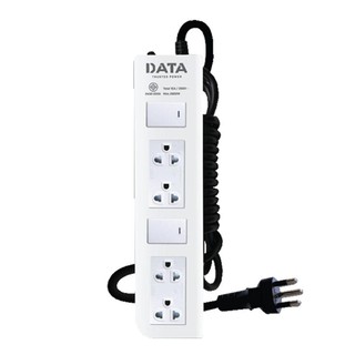 รางปลั๊กไฟมอก. 4 ช่อง 3 เมตร สีขาว DATA DT4228TIS power strip 4 slots 3 m. White DATA DT4228