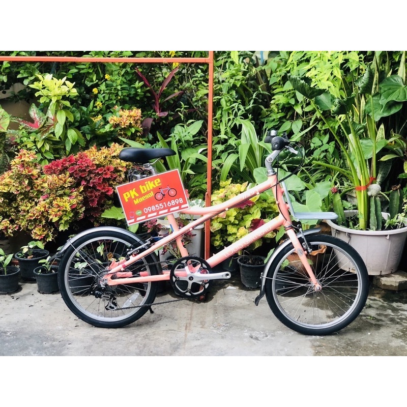 จักรยานมินิทัวส์ริ่ง Louis garneau mv1 แท้ ไซส์ 42 cm สีชมพูอมส้มสวยๆ มีตะแกรงหน้า เฟรมอะลู (M)