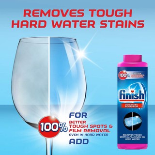 ʕ•́ᴥ•̀ʔ Finish น้ำยาแวววาว Finish Power Up Rinse Aid, Dishwasher Booster Agent, 14 Ounce ฟินิช