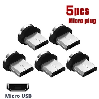 อะแดปเตอร์สายชาร์จ Type C Micro USB C แม่เหล็ก ทรงกลม 5 ชิ้น