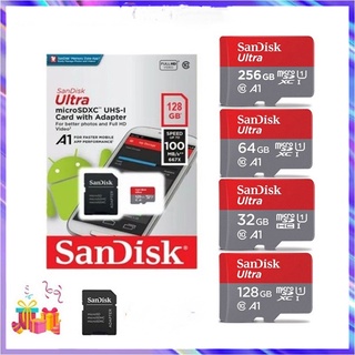 การ์ดหน่วยความจํา SD 16GB 32GB 64GB 128GB 256GB Ultra A1 Sdcard Micro Card ฟรีอะแดปเตอร์การ์ดรีดเดอร์ Tf