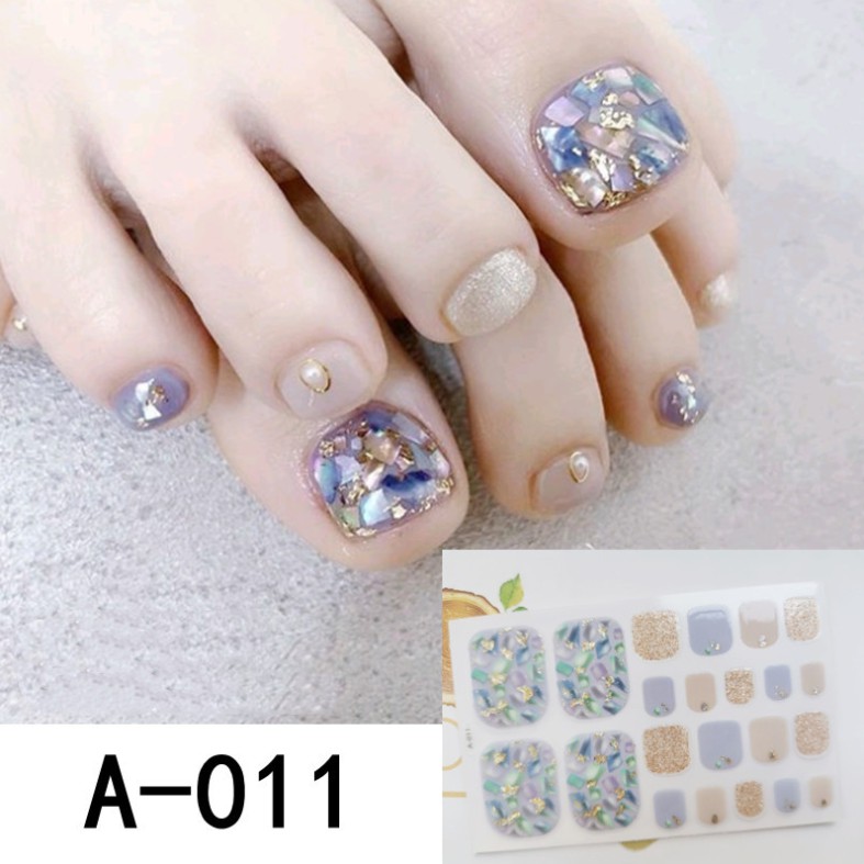 Japanese Nail Sticker สติ๊กเกอร์ติดเล็บเท้าแฟชั่นเกาหลี สติ๊กเกอร์ติดเล็บกันน้ำ Nail Art A