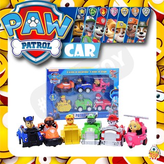 ของเล่นรถสัตว์เลี้ยงมาด้วยกัน 6 เเบบ ใน 1 กล่อง PAW PATROL