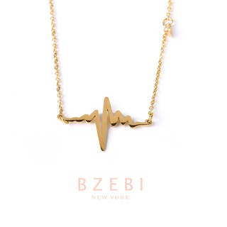 BZEBI สร้อยคอโซ่ สร้อยคอแฟชั่น ผู้หญิง โซ่ ทอง แตนเลส 18k ทองคำแท้ ร้อยทอง แบบเรียบง่าย สําหรับผู้หญิง 996n