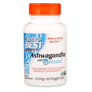 Doctors Best, Ashwagandha with Sensoril, 125 mg, 60 Veggie Caps