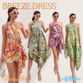 BREEZE DRESS  เดรสไหล่เดียวทรงเฉียงๆ รุ่นนี้ผ้าพิมพ์ลาย เนื้อดีมากกก