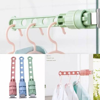 มาใหม่ในร่มประตูหน้าต่าง 5 หลุมSnap-Onเสื้อผ้าหลุมแขวนRack Multi-Functionalหน้าต่างกรอบDrying Rack