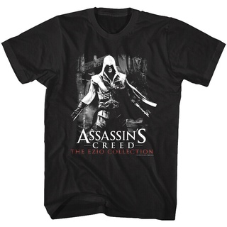 [100% Cotton] ใหม่ เสื้อยืดผ้าฝ้าย แบบนิ่ม พิมพ์ลาย Assassin Creed Ezio Collecti Master Auditore Da Firenze Ubi สําหรับผ