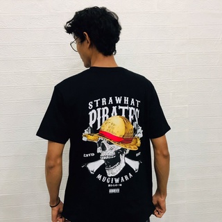 เสื้อยืด ลายการ์ตูนอนิเมะ Strawhat Skull One Piece