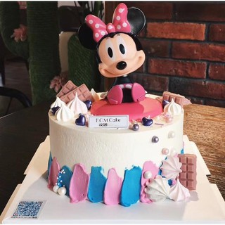 ฟิกเกอร์ Mickey &amp; Minnie Mouse สําหรับตกแต่งเค้กวันเกิด