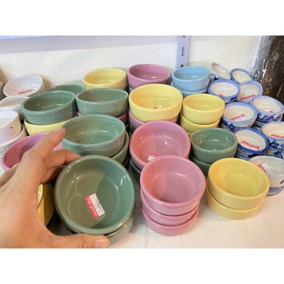 ถ้วยเซรามิคคละสี สำหรับใส่อาหาร นม ❌ อ่านขนาดก่อนสั่ง