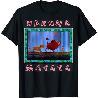 เสื้อยืด พิมพ์ลาย Disney The Lion King Hakuna Matata Simba Timon Pumba Jungle สําหรับผู้ชาย