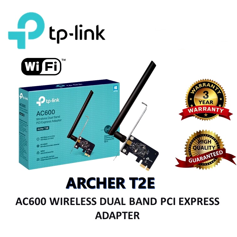 การ์ดไวไฟ TP-LINK (Archer T2E) AC600 Wireless Dual Band PCI Express Adapter