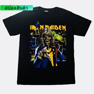 ☊เสื้อยืดวงร็อค iron maiden