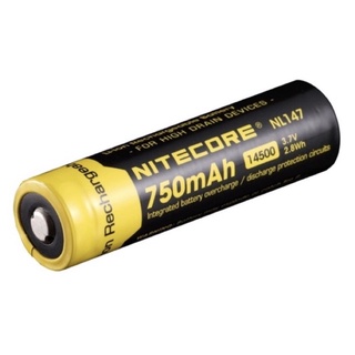 ถ่านชาร์จ Nitecore 14500 750mAh 3.7V (NL147) แพค 1 ก้อน ของแท้