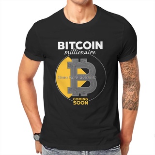 เสื้อยืดใหม่ Bitcoin เศรษฐี Cryptocurrency Crypto คนงานเหมือง Harajuku Punk ท็อปส์ซูเพียว Tees  Yd8