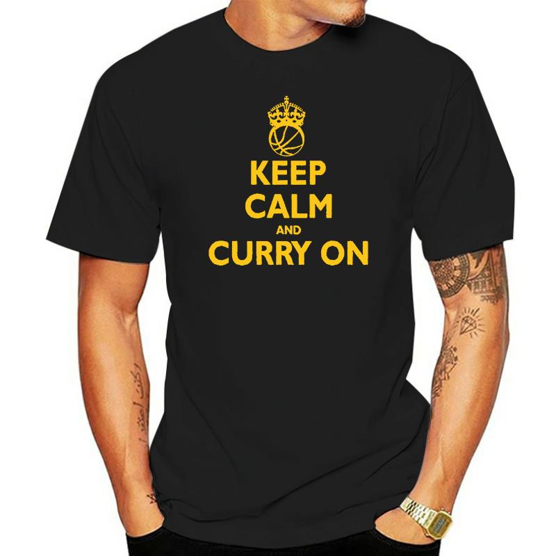 เสื้อยืดสไตล์เยาวชน ออกแบบ Keep Calm And Curry On