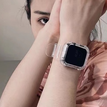 สายนาฬิกาข้อมือ แบบใส สําหรับ iwatch7 41 มม. 45 มม. iwatch series 7 6 se 5 4 3 40 มม. 44 มม. 38 มม. 42 มม. - รูปที่ 4