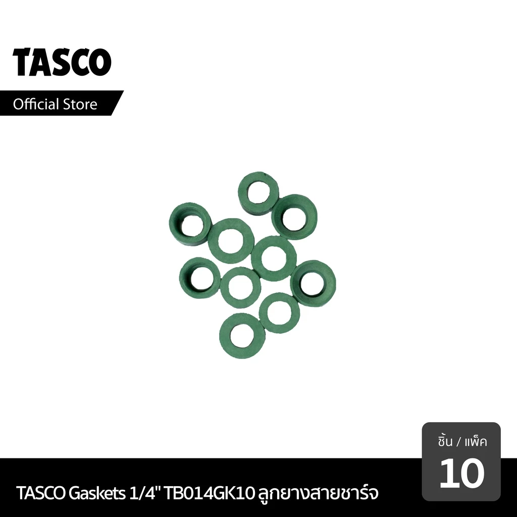 TASCO Gaskets 1/4" (10 pcs)(TB014GK10) ลูกยางสายชาร์จ สำหรับน้ำยา R21, R22, R134a, R404a