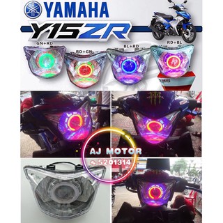 Y15zr V1 ไฟหน้าโปรเจคเตอร์ EAGLE EYE YAMAHA Y15 LAMPU DEPAN ตําแหน่งจุดไฟ MATA GABAN DYNOPRO