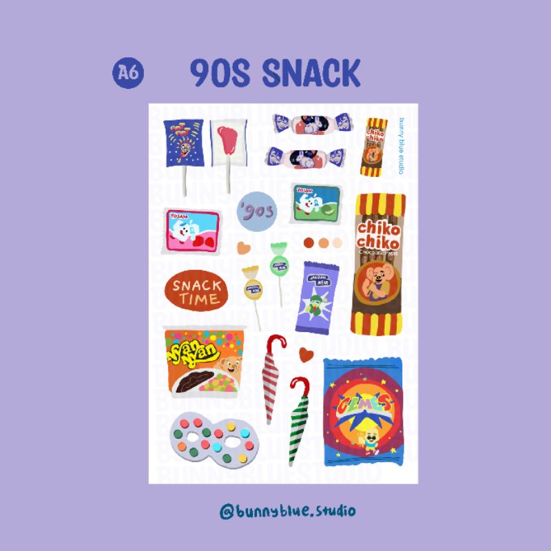 ชุดสติ๊กเกอร์ SNACK 90s