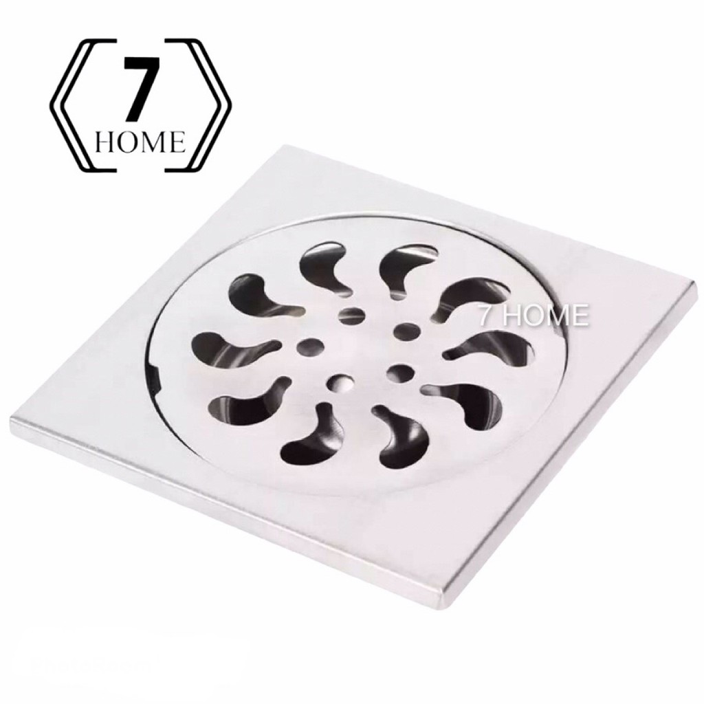 [7 HOME]ตะแกรงกันกลิ่น ฝาปิดท่อน้ำทิ้ง floor drain ฝาปิดรูระบายน้ำ สแตนเลสแท้ขนาดวางบนท่อ 1 1.2-2 1.