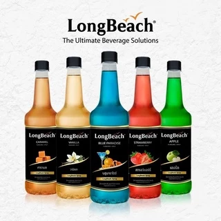 มีราคาส่ง ลองบีชไซรัป ไซรัปผลไม้ ไซรัปคาราเมล 740 มล. Long beach syrup ไซรัปลองบีช ไซรัป ลองบีช