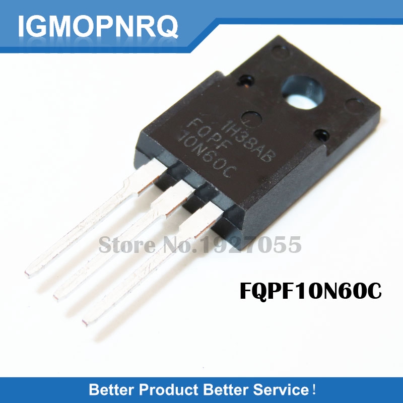 10pcs จัดส่งฟรี FQPF10N60C 10N60C 10N60 600V 9.5A MOSFET N-Channel ทรานซิสเตอร์ TO-220F ใหม่เดิม