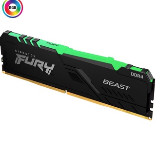 KINGSTON 16GB 2666MHz DDR4 CL16 DIMM 1Gx8 FURY Beast RGB  Model : KF426C16BB1A/16